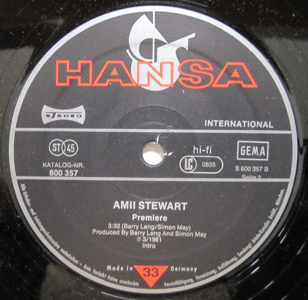 Amii Stewart : Where Did Our Love Go (12")