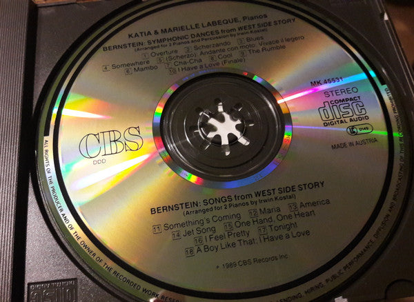Leonard Bernstein, Katia Et Marielle Labèque : West Side Story (Symphonic Dances And Songs) (CD)