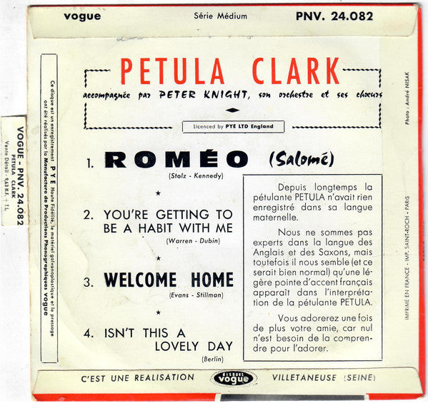 Petula Clark : Roméo (Salomé) (7", EP)