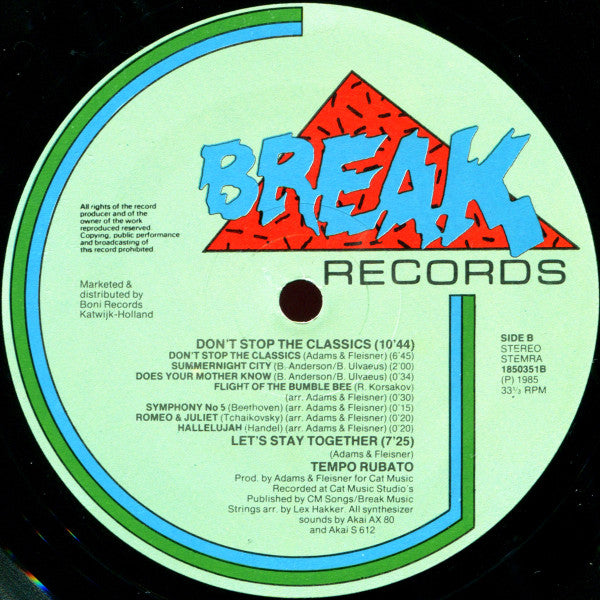 Tempo Rubato : Music '85 (LP)