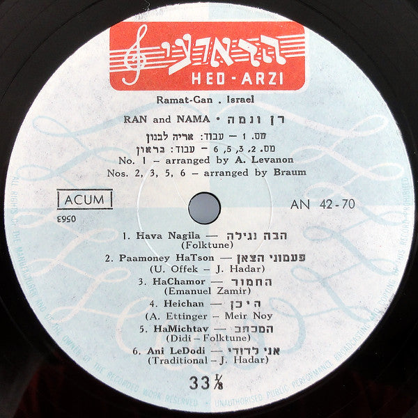 Ran & Nama : Ran And Nama (LP, Album)