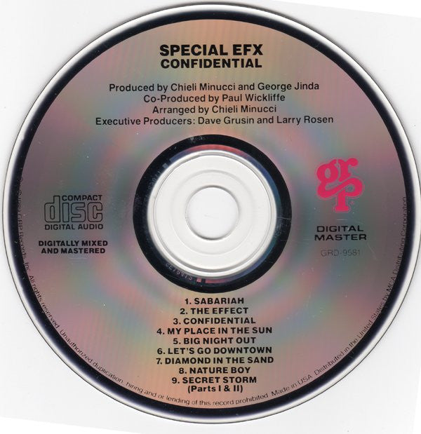 Special EFX : Confidential (CD, Album)