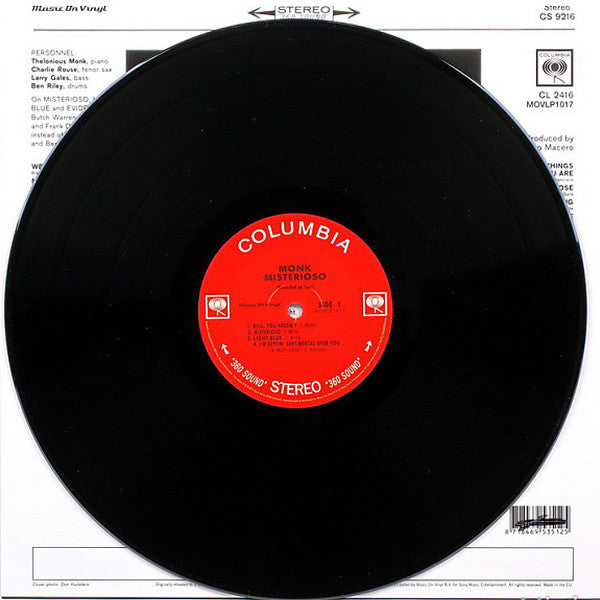 Thelonious Monk : Misterioso (LP, Album, RE)