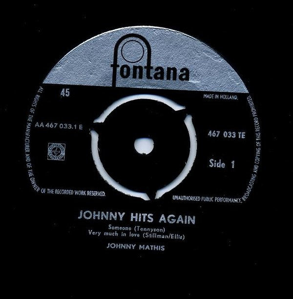Johnny Mathis : Johnny Hits Again (7", EP)
