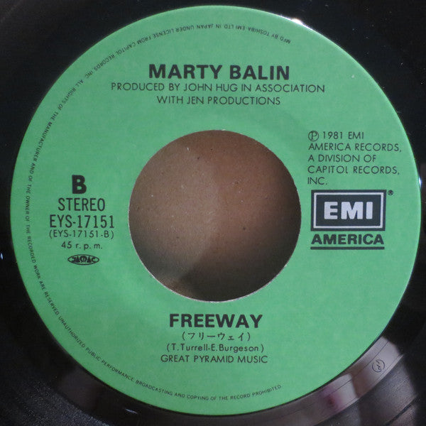 Marty Balin = Marty Balin : Hearts = ハート悲しく (7", Single)