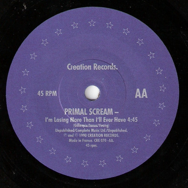 Primal Scream : Loaded / I'm Losing More Than I'll Ever Have (7", Single)