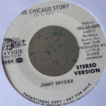 Jimmy Snyder (3) : The Chicago Story (7", Promo)