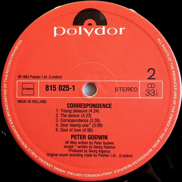 Peter Godwin : Correspondence (LP, Album)