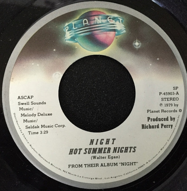 Night : Hot Summer Nights (7", Single, SP )