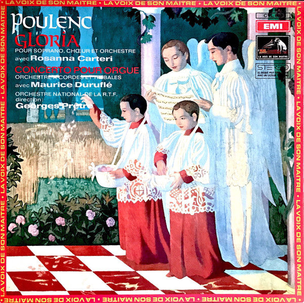Francis Poulenc - Rosanna Carteri, Maurice Duruflé, Georges Prêtre, Orchestre National De France : Gloria/ Concerto For Organ (LP, Album, RE)