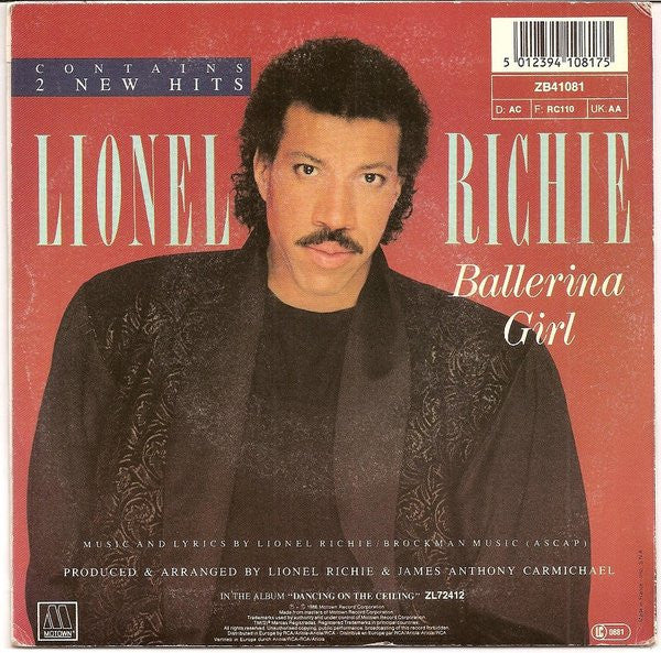 Lionel Richie : Ballerina Girl (7", Single)