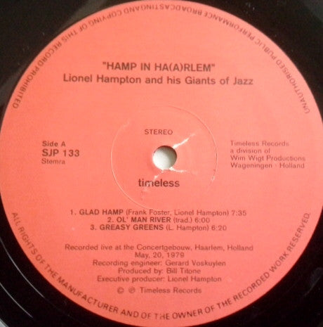 Lionel Hampton & His Giants Of Jazz : Hamp In Haarlem (LP, Album)