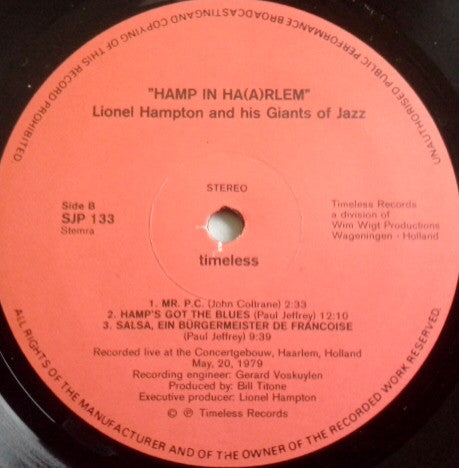 Lionel Hampton & His Giants Of Jazz : Hamp In Haarlem (LP, Album)