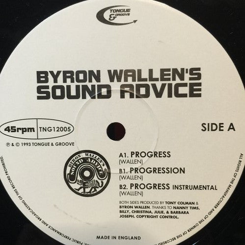 Byron Wallen's Sound Advice : Progress (12")