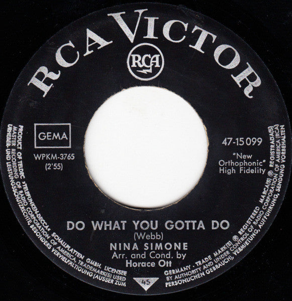 Nina Simone : Ain't Got No - I Got Life (7", Single, Bla)