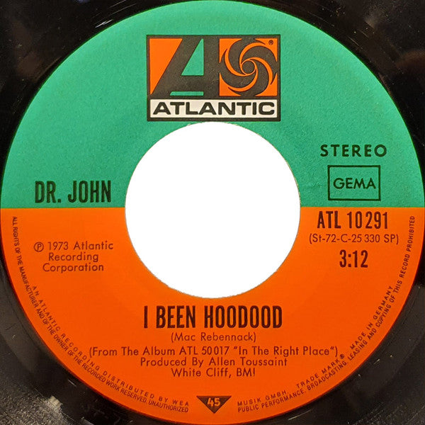 Dr. John : Right Place Wrong Time (7", Single)