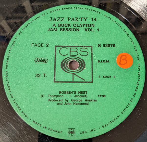 Buck Clayton : The Huckle-Buck And Robbins' Nest (A Buck Clayton Jam Session Vol. 1) (LP, Album, RE)