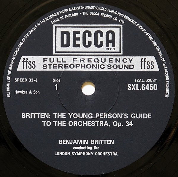 Benjamin Britten, London Symphony Orchestra / English Chamber Orchestra : Young Person's Guide To The Orchestra / Variations On A Theme Of Frank Bridge (LP, Comp)