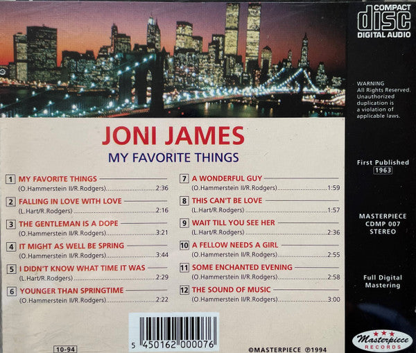 Joni James : My Favorite Things (CD, Album)