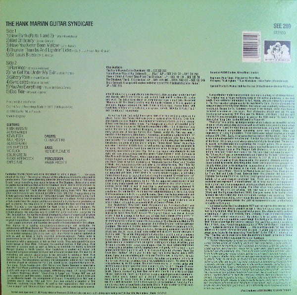 The Hank Marvin Guitar Syndicate : The Hank Marvin Guitar Syndicate (LP, Album, RE)