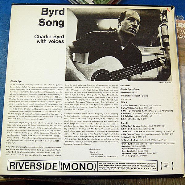 Charlie Byrd Trio With Voices : Byrd Song (LP, Mono)