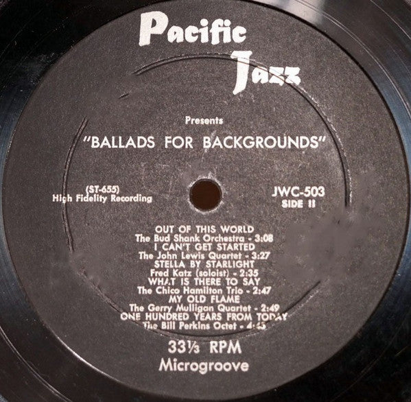 Various : Ballads For Backgrounds (LP, Comp, Mono)