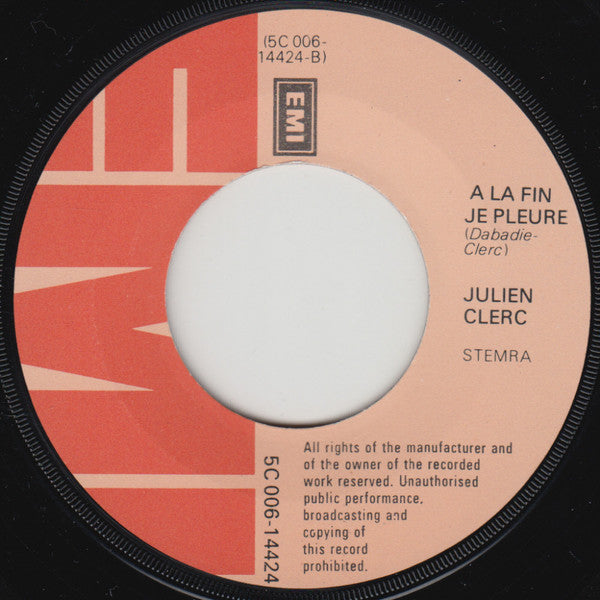 Julien Clerc : Romina  (7", Single)