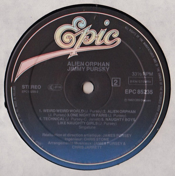 Jimmy Pursey : Alien Orphan (LP, Album)