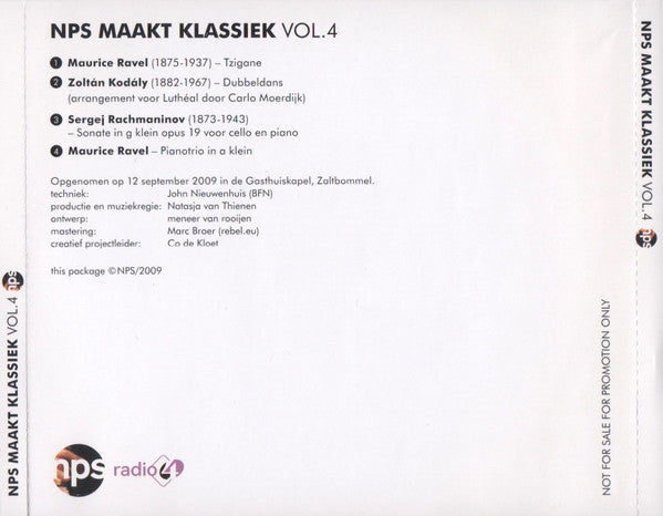 Emmy Verhey : NPS Maakt Klassiek Vol. 4 (CD, Comp, Promo)