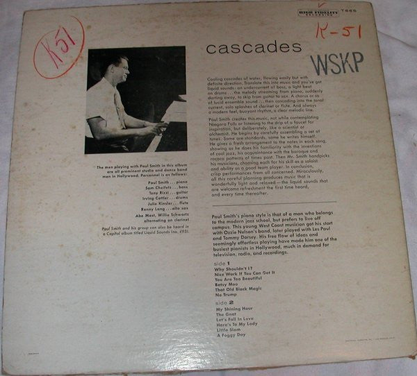Paul Smith (5) : Cascades (New Liquid Sounds By Smith) (LP)