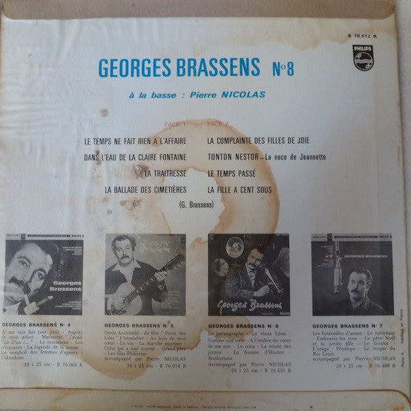 Georges Brassens : 8 (10", Album, Mono)