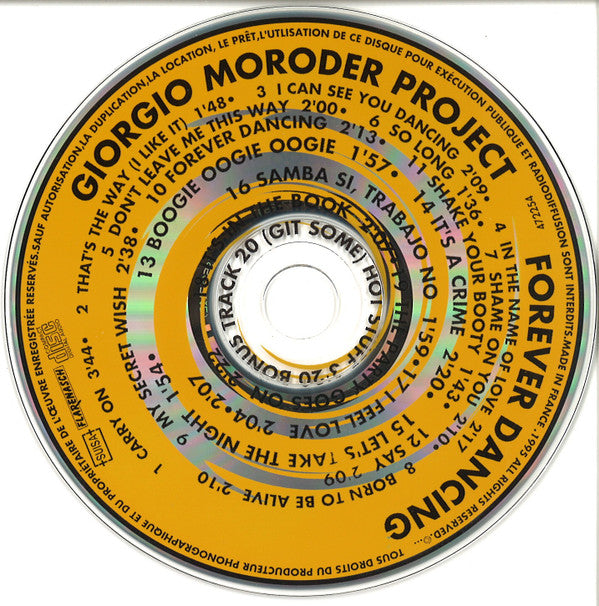 Giorgio Moroder Project : Forever Dancing (CD, Album, Mixed, RE)