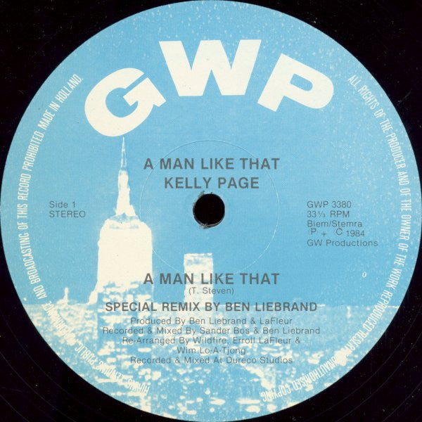 Kelly Page : A Man Like That (12", Single)