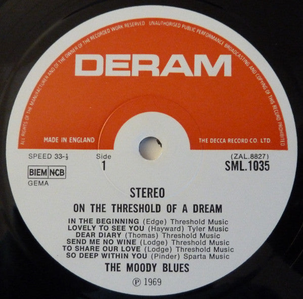 The Moody Blues : On The Threshold Of A Dream (LP, Album)