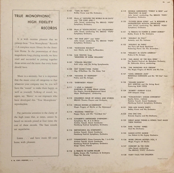 Bobby Krane And His Orchestra : Teen Age Dance Party (LP, Mono)