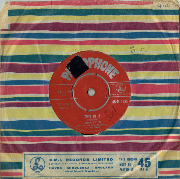 Adam Faith : Who Am I ? / This Is It (7", Single)
