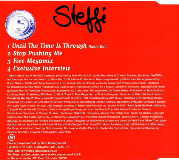 Five : Until The Time Is Through (CD, Maxi)