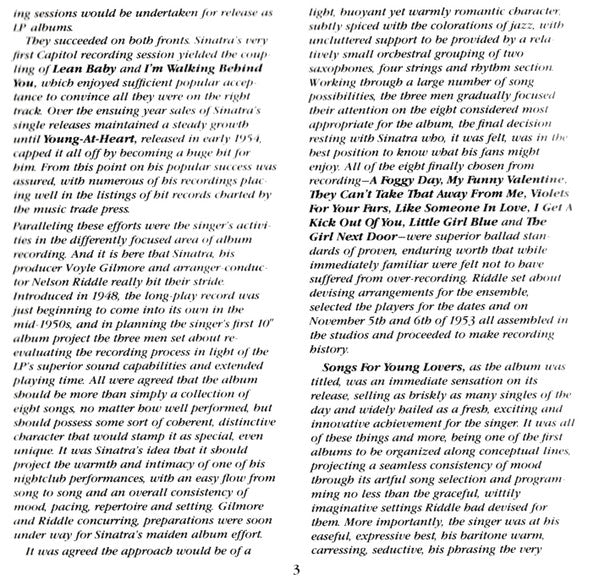 Frank Sinatra : Songs For Young Lovers & Swing Easy (CD, Comp)