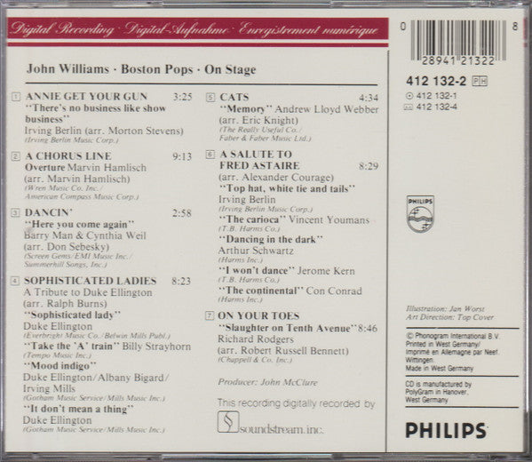 John Williams (4) • Boston Pops Orchestra : On Stage (CD, Album)