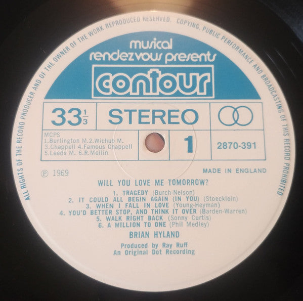 Brian Hyland : Will You Love Me Tomorrow (LP, RE)