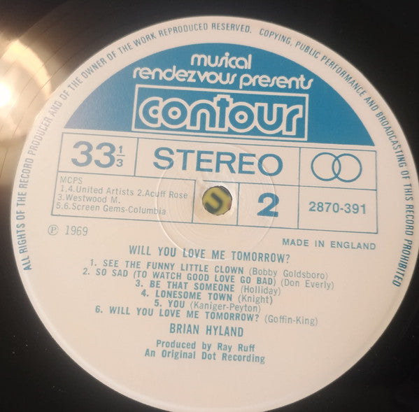 Brian Hyland : Will You Love Me Tomorrow (LP, RE)
