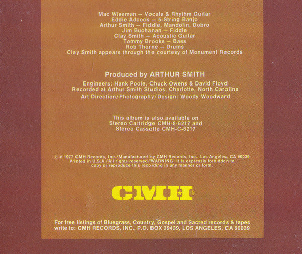 Mac Wiseman : Mac Wiseman Sings Gordon Lightfoot (LP, Album)