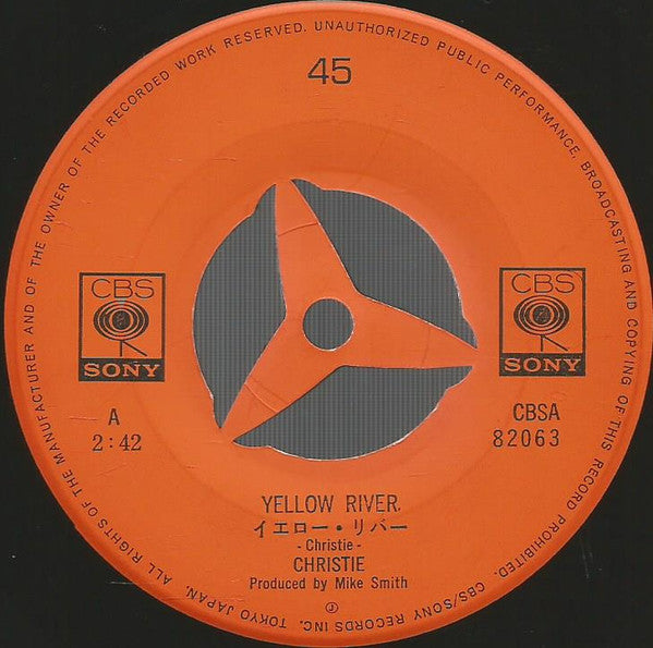 Christie : Yellow River (7", Single)