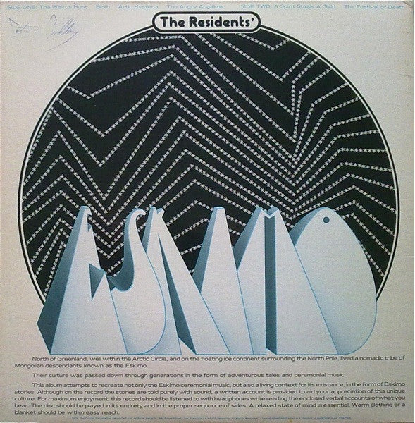 The Residents : Eskimo (LP, Album, Gat)