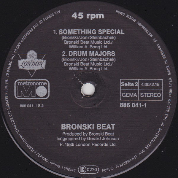 Bronski Beat : C'mon! C'mon! (12", Maxi)