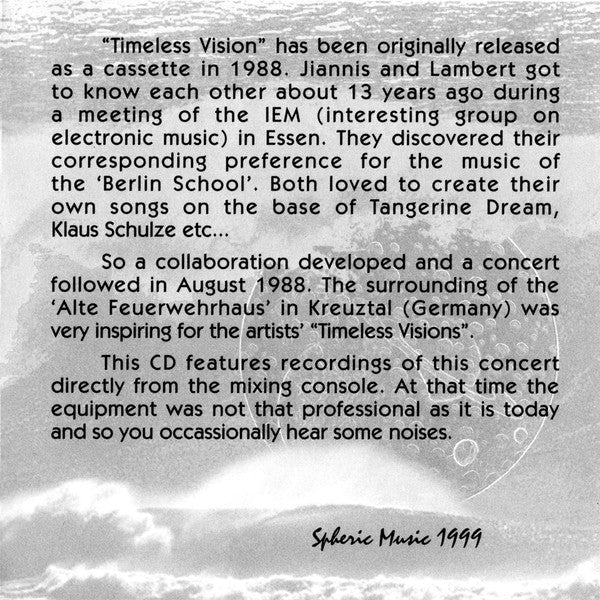 Jiannis & Lambert : Timeless Vision (CD, RE, RM)