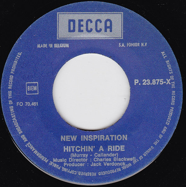 New Inspiration : Hitchin' A Ride (7", Single)