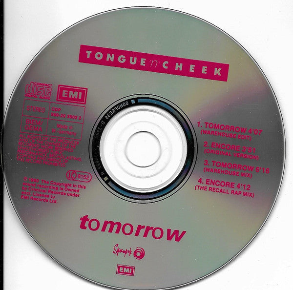 Tongue N Cheek : Tomorrow (CD, Maxi)