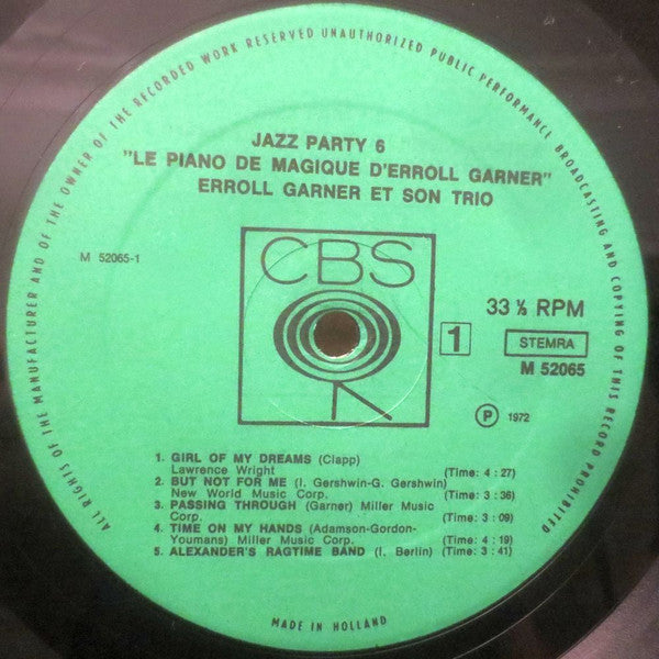 Erroll Garner Trio : Le Piano Magique D'Erroll Garner (LP)