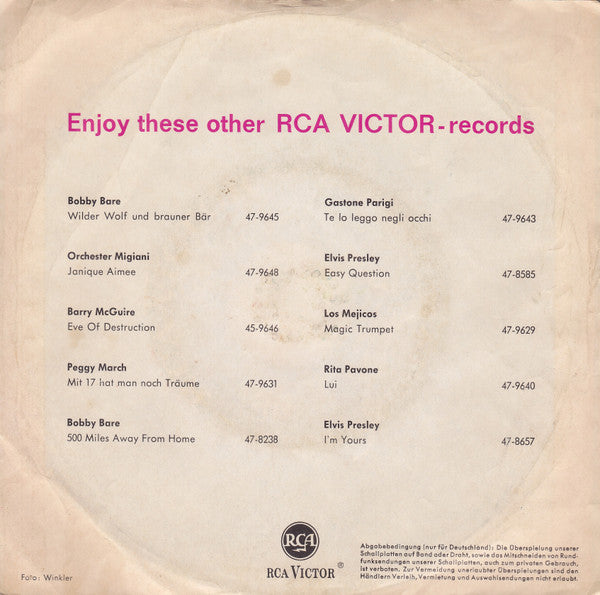 Peggy March : Die Schönen Stunden Gehen Schnell Vorbei (7", Single)